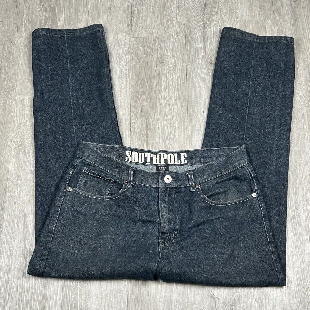 SOUTHPOLE Jeans Mens 36 x 32 Y2K Relaxed‎ Loose Fit Dark Wash Denim Baggy